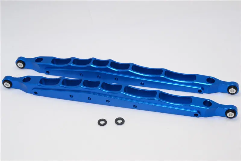 Axial Yeti Xl Monster Buggy Aluminum Rear Lower Chassis Link Parts - 1 Pr Set Blue 1