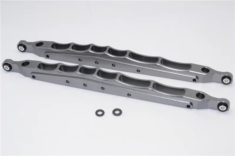 Axial Yeti Xl Monster Buggy Aluminum Rear Lower Chassis Link Parts - 1 Pr Set Gray Silver 1