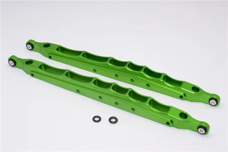 Axial Yeti Xl Monster Buggy Aluminum Rear Lower Chassis Link Parts - 1 Pr Set Green 1