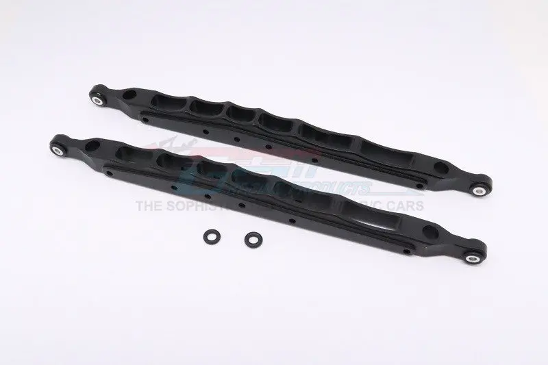 Axial Yeti Xl Monster Buggy Aluminum Rear Lower Chassis Link Parts - 1Pr Set Black 1