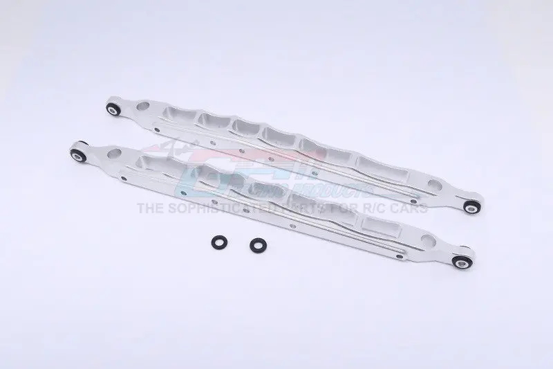 Axial Yeti Xl Monster Buggy Aluminum Rear Lower Chassis Link Parts - 1Pr Set Silver 1