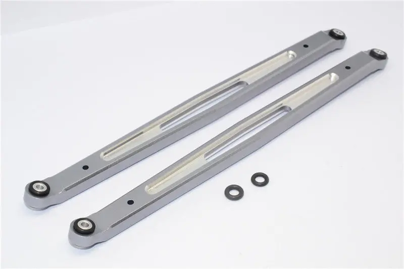 Axial Yeti Xl Monster Buggy Aluminum Rear Upper Chassis Link Parts - 1Pr Gray Silver 1