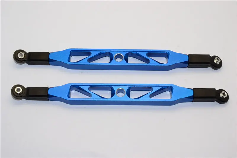 Axial Yeti Xl Monster Buggy Aluminum Rear Upper Chassis Link Parts With Plastic Ends - 1Pr Blue 1
