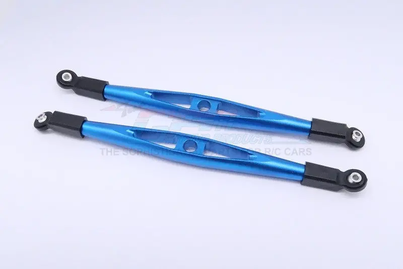 Axial Yeti Xl Monster Buggy Aluminum Rear Upper Chassis Link Parts With Plastic Ends - 1Pr Blue 1