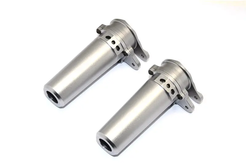 Axial Yeti Xl Monster Buggy Aluminum Straight Axle Adapter - 1Pr Gray Silver 1