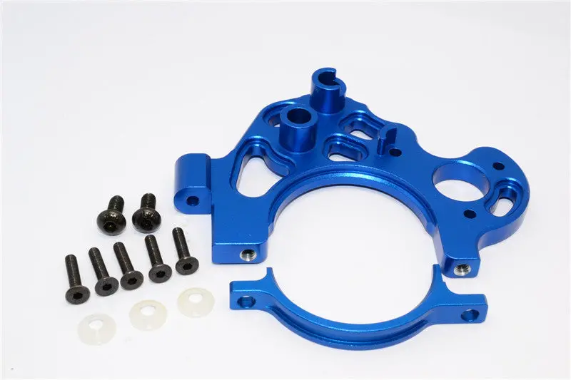 Axial Yeti Xl Monster Buggy Aluminum Transmission Motor Mount - 2 Pcs Set Blue 1