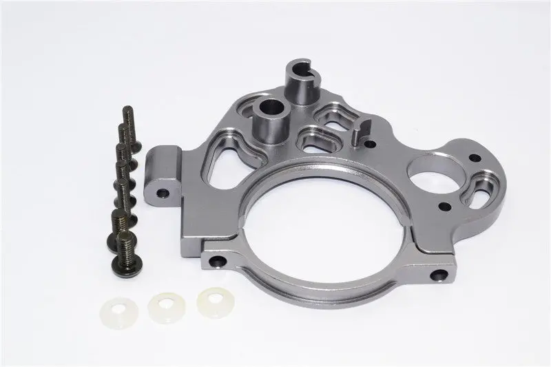 Axial Yeti Xl Monster Buggy Aluminum Transmission Motor Mount - 2 Pcs Set Gray Silver 1