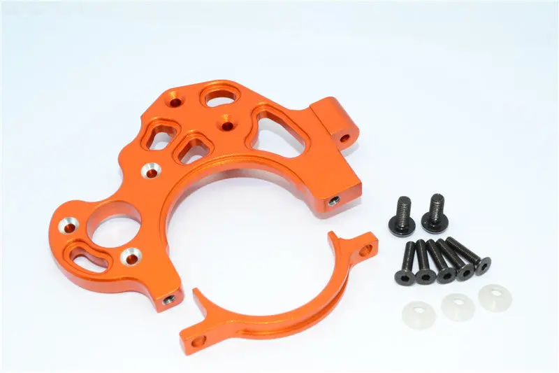 Axial Yeti Xl Monster Buggy Aluminum Transmission Motor Mount - 2 Pcs Set Orange 1