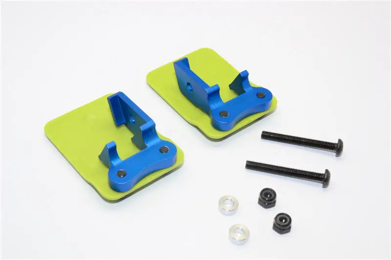 Axial Yeti Xl Monster Buggy Aluminum+Plastic Rear Axle Protector Mount (L&R) - 2Pcs Set Blue 1