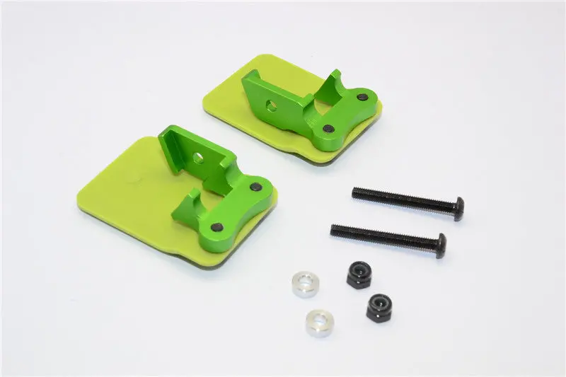 Axial Yeti Xl Monster Buggy Aluminum+Plastic Rear Axle Protector Mount (L&R) - 2Pcs Set Green 1