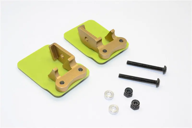 Axial Yeti Xl Monster Buggy Aluminum+Plastic Rear Axle Protector Mount (L&R) - 2Pcs Set Titanium 1