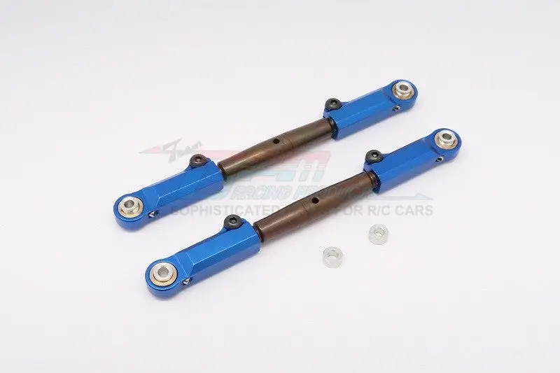 Axial Yeti Xl Monster Buggy Spring Steel Front Upper Tie Rod With Aluminum Ends - 1Pr Set Blue 1