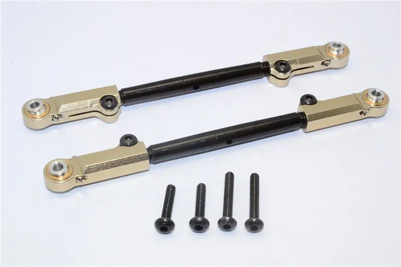 Axial Yeti Xl Monster Buggy Spring Steel Steering Tie Rod With Aluminum Ball Ends - 1Pr Set Titanium 1