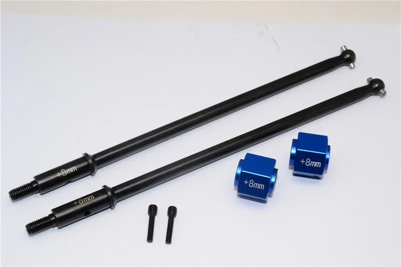 Axial Yeti Xl Monster Buggy Steel #45 Rear Axle With 8Mm Wheel Hex - 1 Set Blue 1