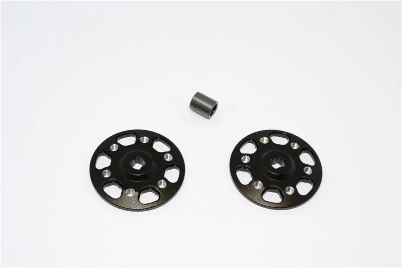 Axial Yeti & Yeti Xl Aluminum Spur Gear Adapter - 2Pcs Set Black 1