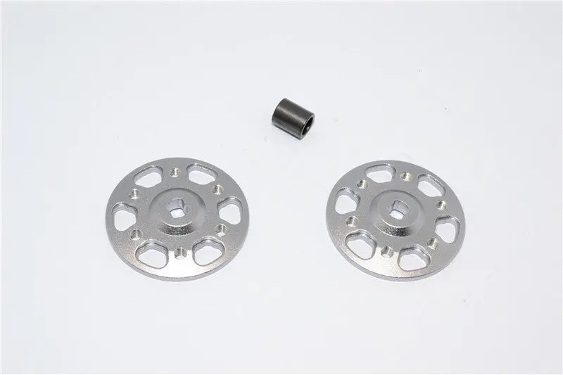 Axial Yeti & Yeti Xl Aluminum Spur Gear Adapter - 2Pcs Set Gray Silver 1