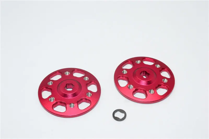 Axial Yeti & Yeti Xl Aluminum Spur Gear Adapter - 2Pcs Set Red 1
