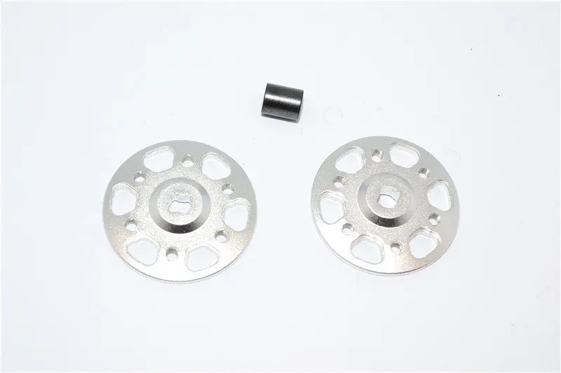 Axial Yeti & Yeti Xl Aluminum Spur Gear Adapter - 2Pcs Set Silver 1