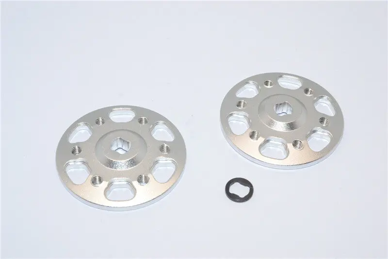 Axial Yeti & Yeti Xl Aluminum Spur Gear Adapter - 2Pcs Set Silver 1