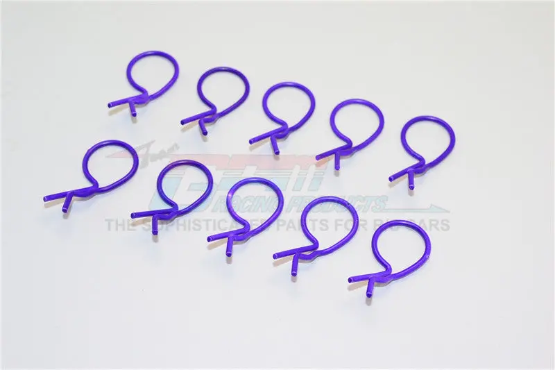 Big Flu Round Clip Set - 10Pcs Purple 1