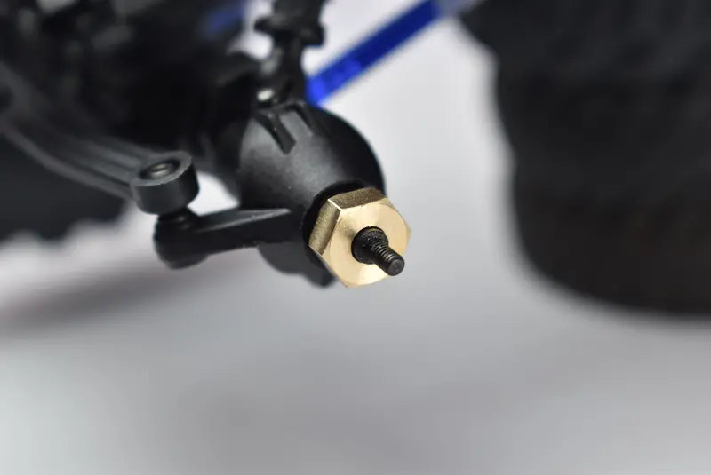 Brass 3Mm Thick Wheel Hex Hubs Set For Axial 1/24 Ax24 Xc-1 4Ws Crawler Brushed Rtr Axi00003 Upgrades 2