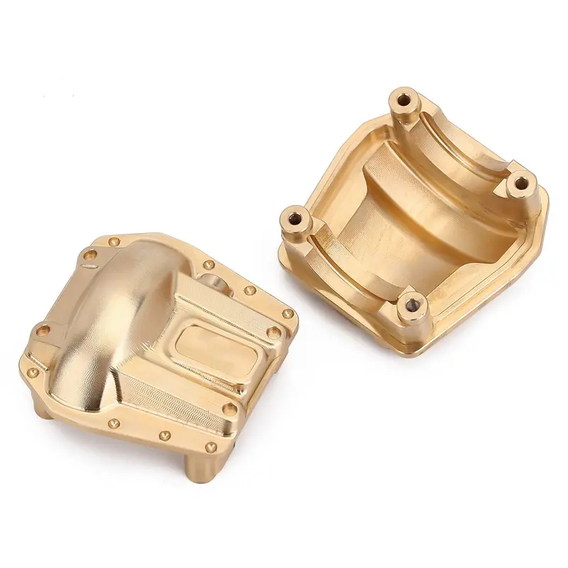 Brass Axle Diff Cover For 1/6 Rc Crawler Car Axial Scx6 Jeep Jlu Wrangler Upgrade Parts - 2Pc Set 1