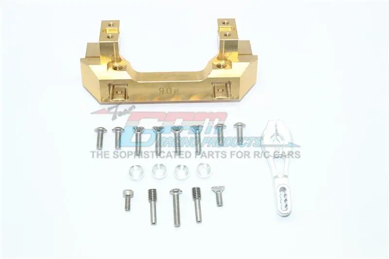 Brass Front Bumper Mount +25T Aluminum Servo Horn For Trx-4 Defender (82056-4) And Trx-4 Tactical Unit (82066-4) - 1 Set 1