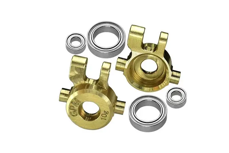 Brass Front Steering Blocks Set For Traxxas 1:18 Trx4m Ford Bronco Crawler 97074-1 / Trx4m Land Rover Defender 97054-1 / Trx4m K10 High Trail Crawler 97064-1 Upgrades 1