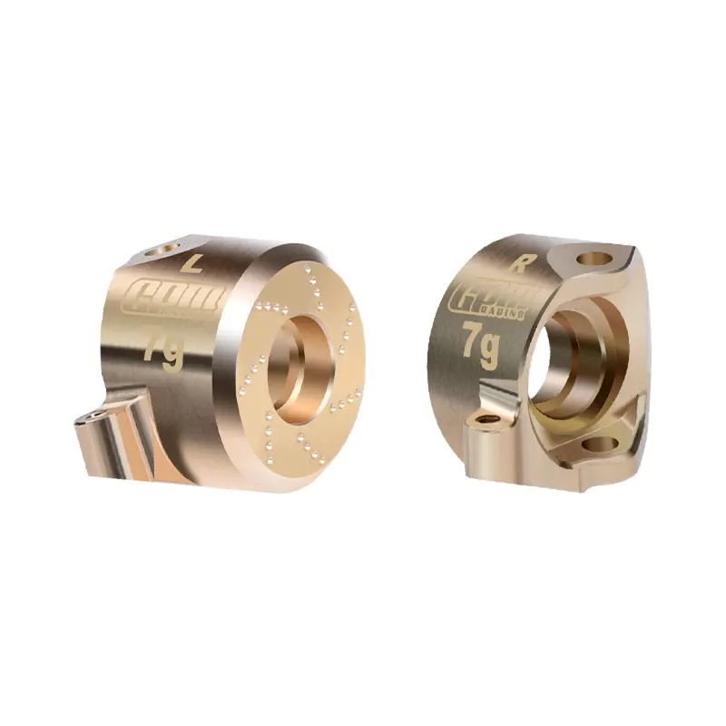 Brass Front Steering Blocks Weights 7G X 2Pcs Steering Knuckles For Axial 1:30 Scx30 Ford Bronco Axi-2048 / Scx30 Jeep Wrangler Axi-2261 Rock Crawler Upgrades 1