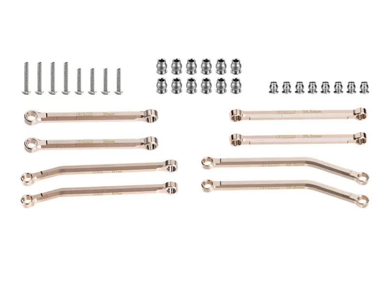 Brass Link Set 8Pcs For Axial 1/30 Scx30 Ford Bronco Axi-2048 / Jeep Wrangler Axi-2261 Rock Crawler Upgrades 1