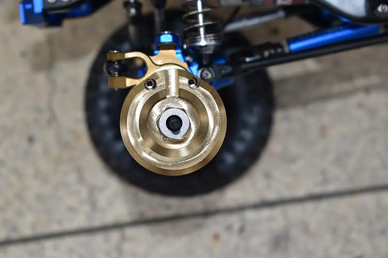 Brass Outer Portal Drive Housing (Front Or Rear) "Heavy Edition" For Traxxas 1:10 Rc Crawler Trx-4 / Trx-6 - 2Pc Set 2