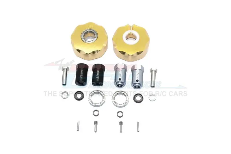 Brass Pendulum Wheel Knuckle Axle Weight + 21Mm Hex Adapter For 1/10 Crawlers - 20Pc Set 1