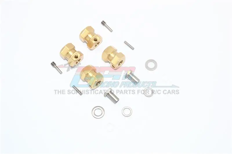 Brass Wheel Hex Adapters 15Mm For Axial Wraith / Rr10 Bomber / Smt10 - 4Pc Set 1