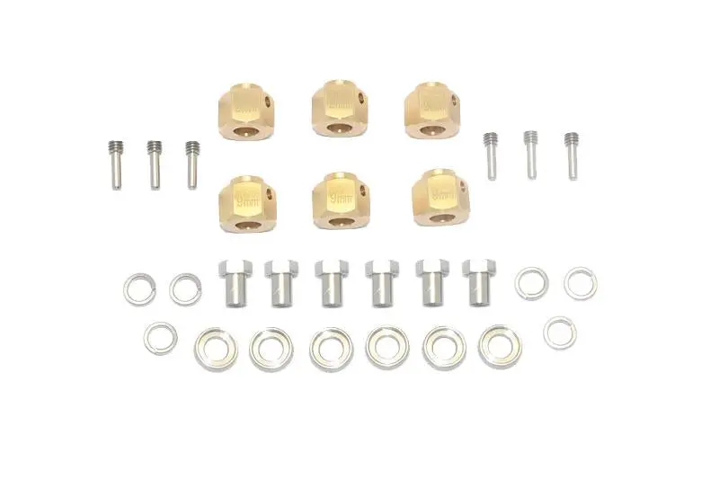 Brass Wheel Hex Adapters 9Mm For Traxxas Trx-6 Mercedes-Benz G63 (88096-4)- 30Pc Set 1