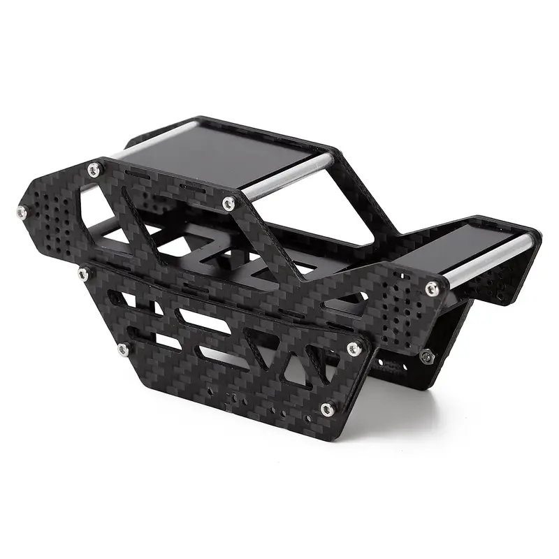 Carbon Fiber & Aluminum Rock Buggy Frame Roll Cage Body Shell For 1/24 Rc Crawler Car Axial Scx24 Upgrade Parts - 1 Set 1