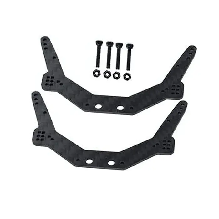 Carbon Fiber Chassis Side Panels For Axial 1/24 Ax24 Xc-1 4Ws Crawler Brushed Rtr Axi00003 Upgrades - Black 1