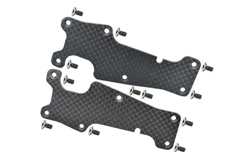 Carbon Fiber Dust-Proof Front Suspension Arm Protection Plate Cover For Traxxas 1/8 4Wd Sledge Monster Truck 95076-4 - 14Pc Set Black 1