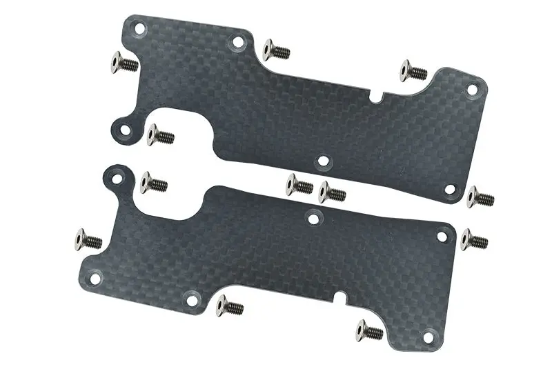 Carbon Fiber Dust-Proof Rear Suspension Arm Protection Plate Cover For Traxxas 1/8 4Wd Sledge Monster Truck 95076-4 - 14Pc Set Black 1
