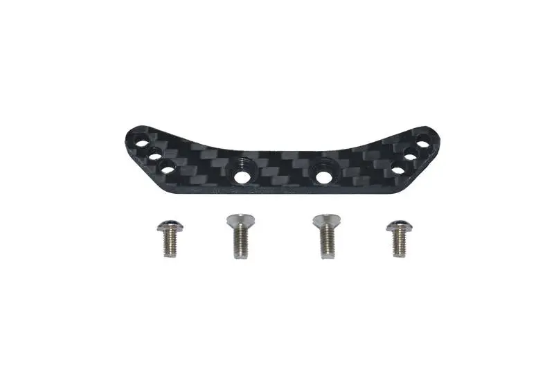 Carbon Fiber Front Shock Tower For Tamiya 1/10 4Wd Ta08 Pro 58693 - 5Pc Set Black 1