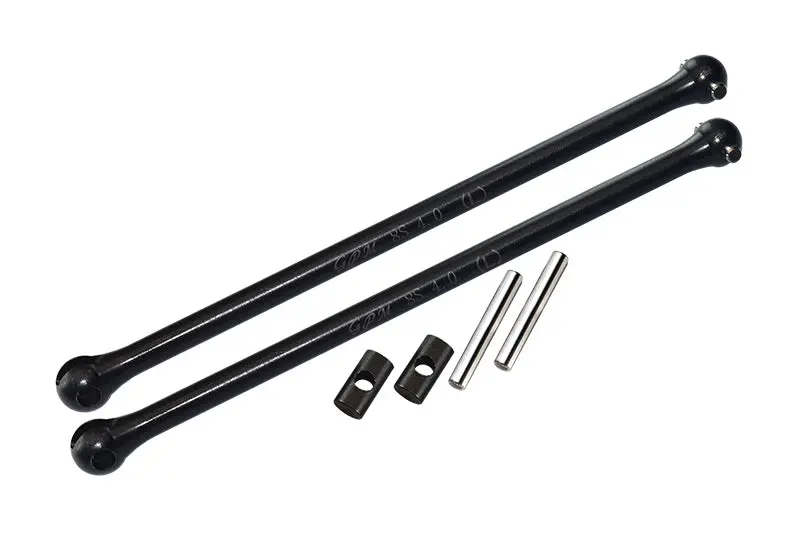Carbon Steel 4140 Dogbone 190Mm For Traxxas 1:5 X Maxx 8S With Widemaxx #7895 / Xrt 8S Monster Truck Upgrades - 6Pc Set Black 1