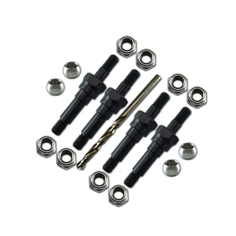 Carbon Steel Front Or Rear Shock Bracket Fixing Screws For 1/7 1/8 1/10 Arrma Rc Cars & Trucks - 18Pc Set Black 1
