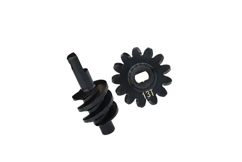 Carbon Steel Overdrive Differential Worm Gear Set 13T For Axial Rc Truck 1/24 Scx24 Crawlers 1