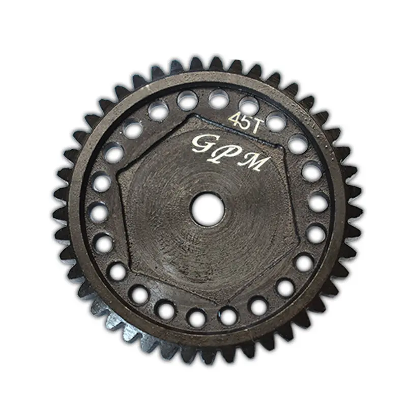 Carbon Steel Spur Gear 45T For Traxxas 1:10 Rc Crawlers Trx 4 / Trx 6 - 1Pc Black 1