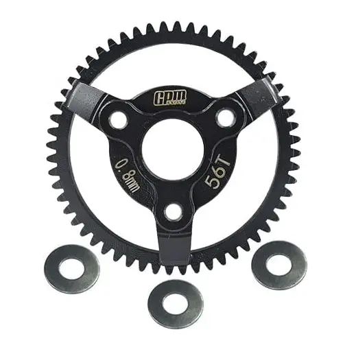 Carbon Steel Spur Gear (56T) For 1:10 Traxxas 2Wd F-150 Raptor / Bandit Xl-5 Buggy / Bandit Vxl Buggy / Slash Sct / Slash Vxl Sct - 4Pc Set Black 1