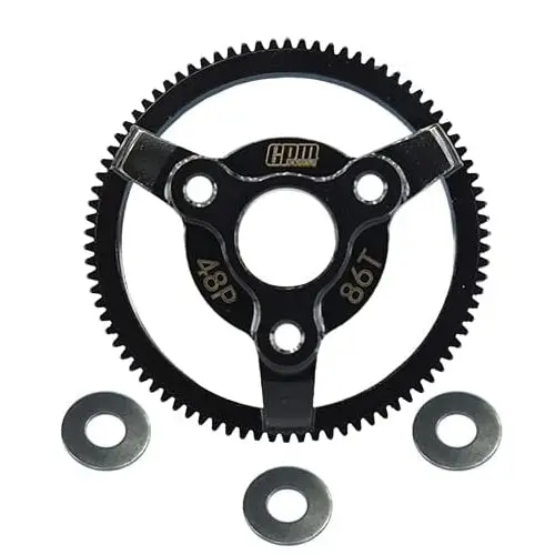 Carbon Steel Spur Gear (86T) For 1:10 Traxxas 2Wd F-150 Raptor / Bandit Xl-5 Buggy / Bandit Vxl Buggy / Slash Sct / Slash Vxl Sct - 4Pc Set Black 2