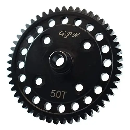 Chrome Steel Spur Gear 50T For 1:8 Kraton / Electric Talion / Outcast / Typhon / Kraton 6S V5 / Notorious 6S V5 / 1:7 Infraction / Infraction V2 / Limitless / Mojave / Fireteam - 1Pc Black 1