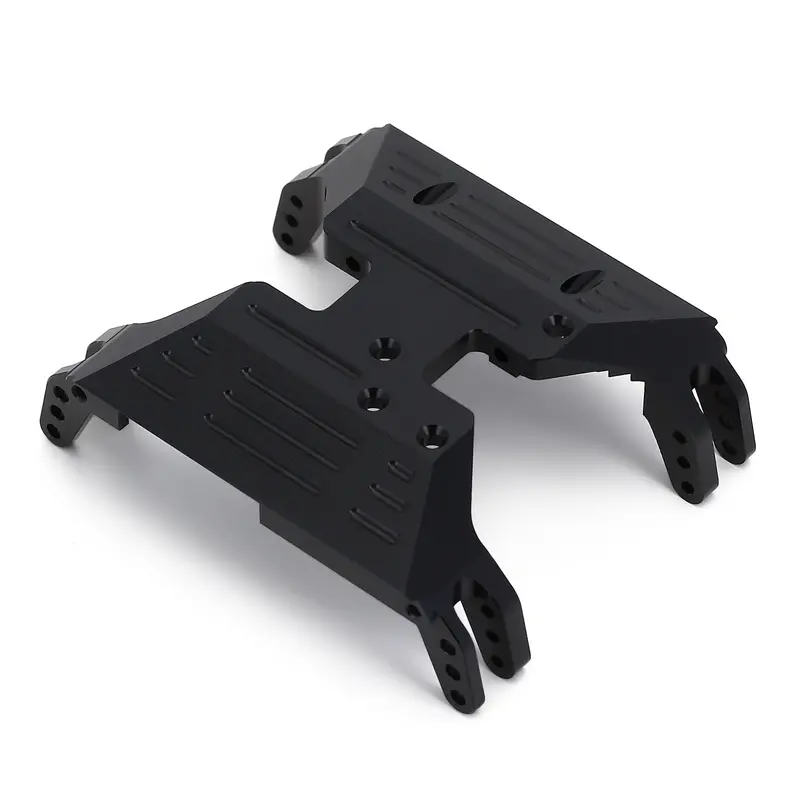 Cnc Aluminum Transmission Base Gearbox Mount For Rc Car Crawler Axial Capra 1.9 Unlimited Upgrade Parts - 1 Set Black 1