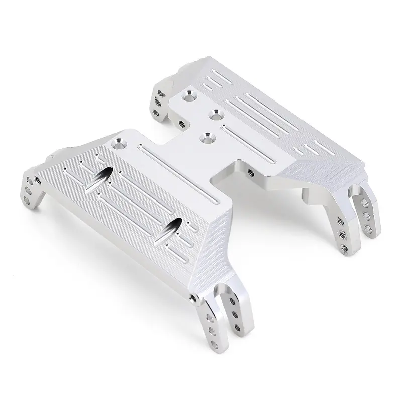 Cnc Aluminum Transmission Base Gearbox Mount For Rc Car Crawler Axial Capra 1.9 Unlimited Upgrade Parts - 1 Set Silver 1