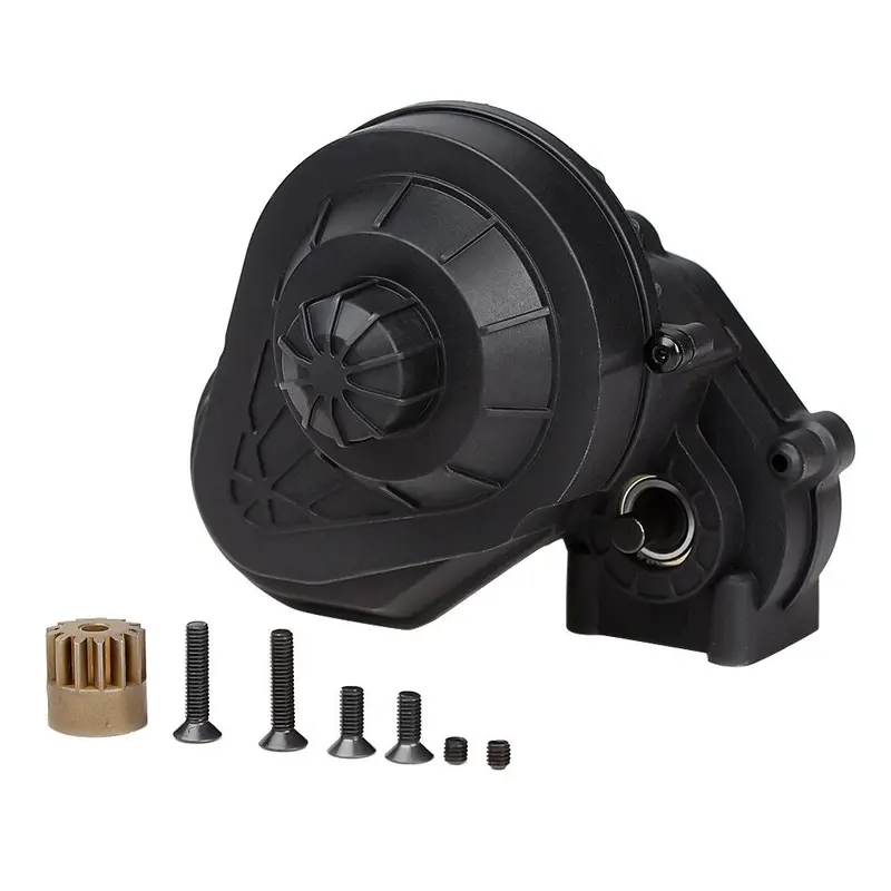 Complete Gearbox Transmission Gears Set For 1/10 Rc Crawler Car Axial Scx10 Scx10 Ii 90046 Upgrade Parts - Black 1