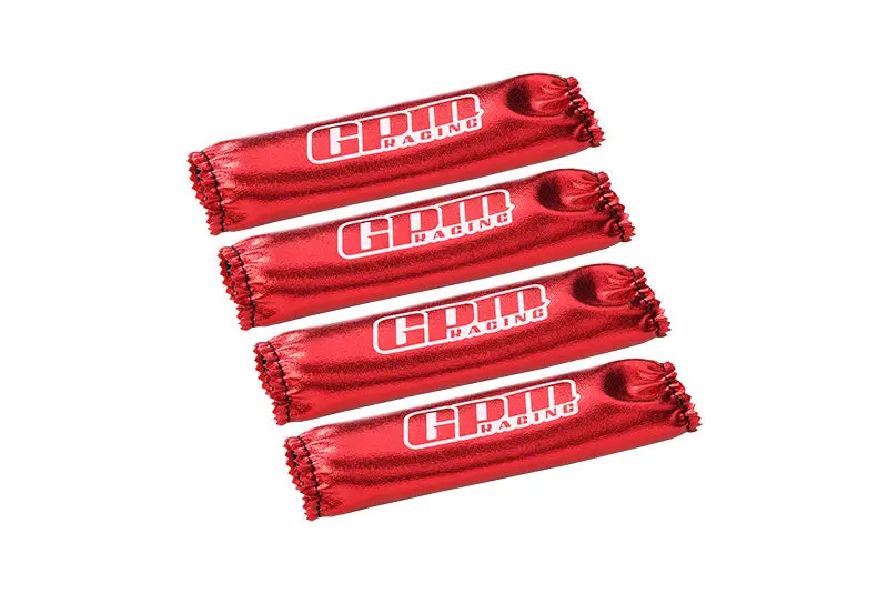 Custom Design Shock Wraps 4Pcs Set For Traxxas 1:8 Maxx Slash 6S / 4Wd Sledge / 1:10 4Wd Maxx / Maxx With Widemaxx Monster Truck Upgrades - Red 1